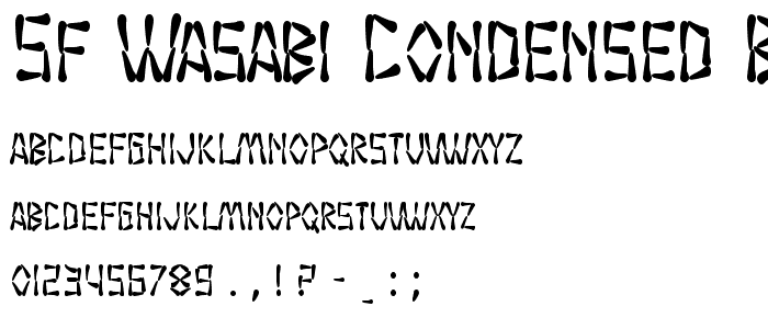 SF Wasabi Condensed Bold font